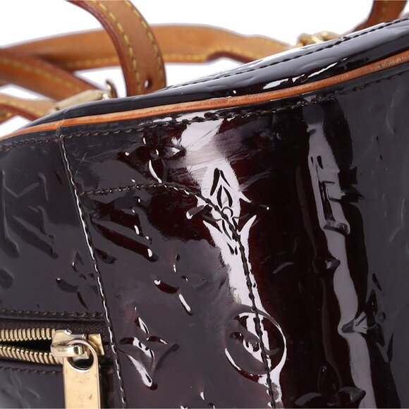 Louis Vuitton Summit Drive Monogram Vernis Handbag M93516 Amarante - Picture 7 of 9